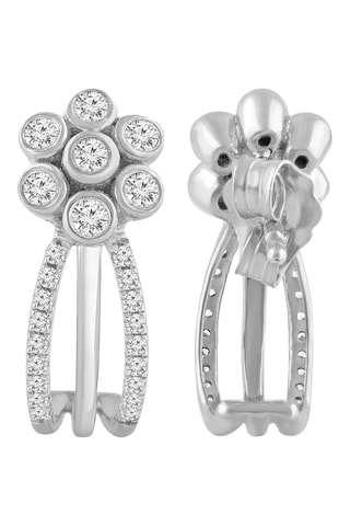 Boucles d'oreilles - Or blanc et diamants