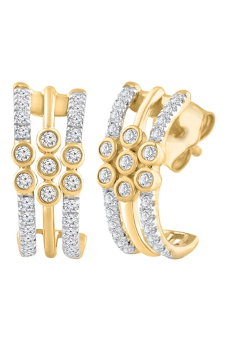 Boucles d'oreilles - Or jaune et diamants