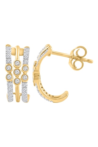 Boucles d'oreilles - Or jaune et diamants