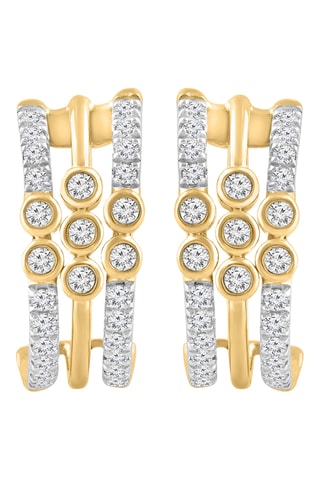 Boucles d'oreilles - Or jaune et diamants