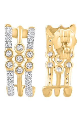 Boucles d'oreilles - Or jaune et diamants