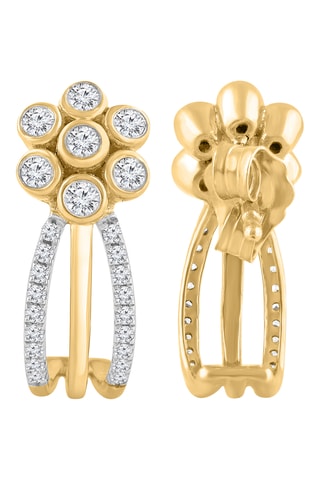 Boucles d'oreilles - Or jaune et diamants