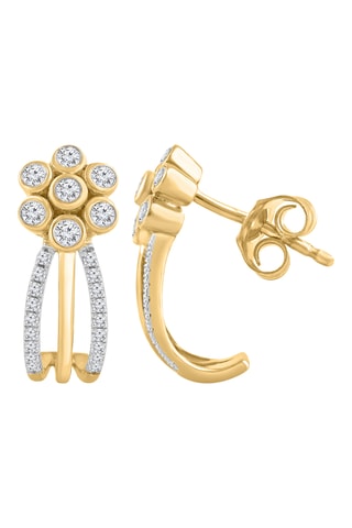 Boucles d'oreilles - Or jaune et diamants