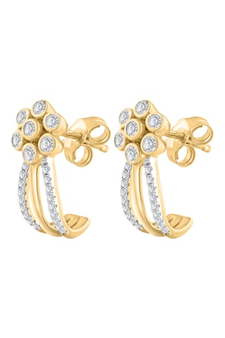 Boucles d'oreilles - Or jaune et diamants