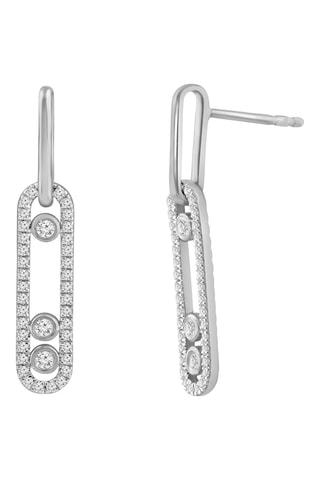 Boucles d'oreilles - Or blanc et diamants