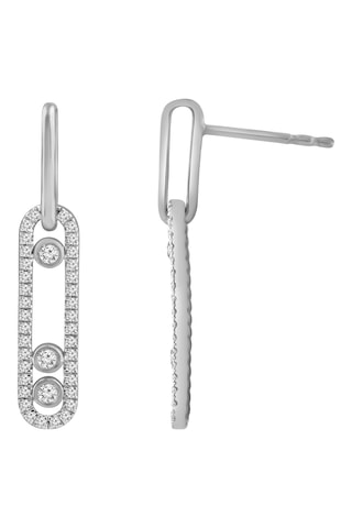 Boucles d'oreilles - Or blanc et diamants
