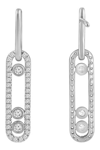 Boucles d'oreilles - Or blanc et diamants