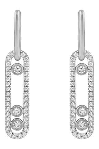 Boucles d'oreilles - Or blanc et diamants