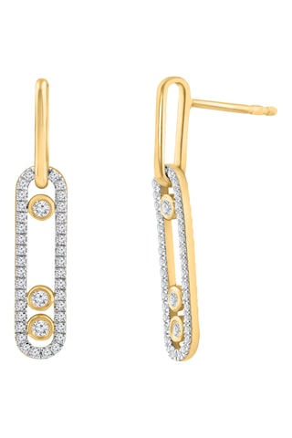Boucles d'oreilles - Or jaune et diamants