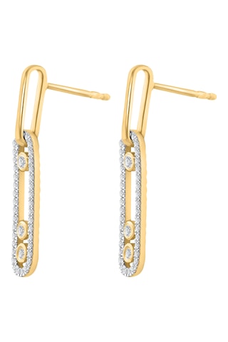Boucles d'oreilles - Or jaune et diamants