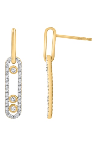 Boucles d'oreilles - Or jaune et diamants