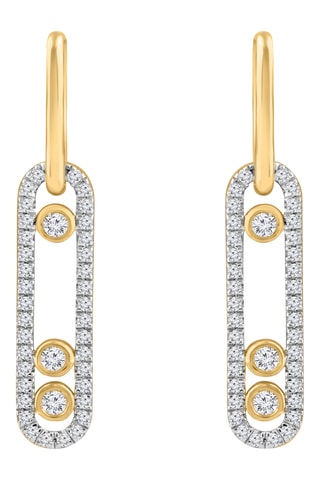 Boucles d'oreilles - Or jaune et diamants