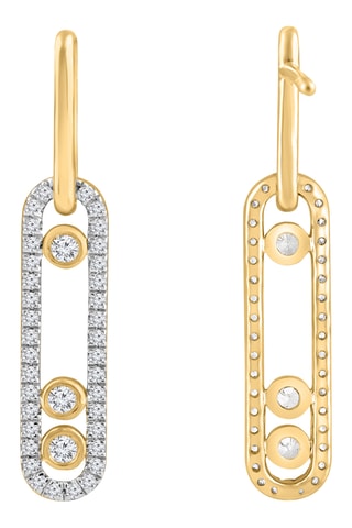 Boucles d'oreilles - Or jaune et diamants