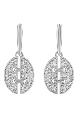Boucles d'oreilles - Or blanc et diamants