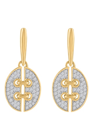 Boucles d'oreilles - Or jaune et diamants