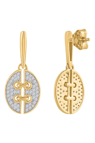Boucles d'oreilles - Or jaune et diamants