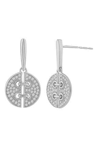 Boucles d'oreilles - Or blanc et diamants