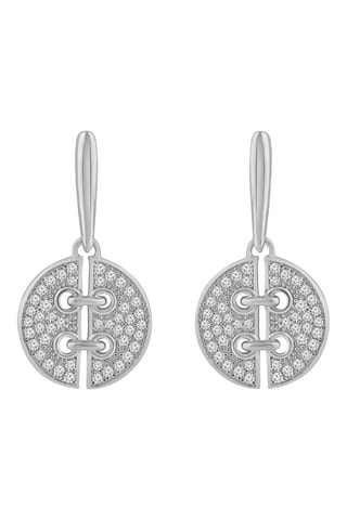 Boucles d'oreilles - Or blanc et diamants