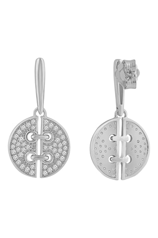 Boucles d'oreilles - Or blanc et diamants