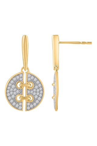 Boucles d'oreilles - Or jaune et diamants