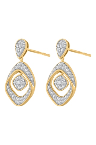 Boucles d'oreilles - Or jaune et diamants
