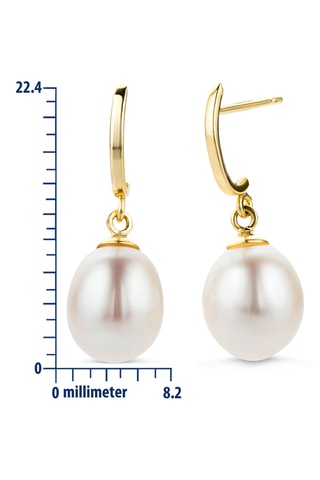 Boucles d'oreilles - Or jaune et perles de culture d'eau douce