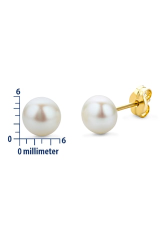 Puces - Or jaune et perles de culture d'eau douce