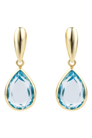 Boucles d'oreilles - Or jaune et topazes