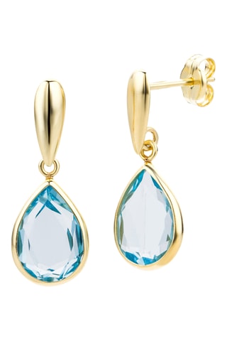 Boucles d'oreilles - Or jaune et topazes