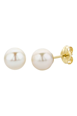 Puces - Or jaune et perles de culture d'eau douce