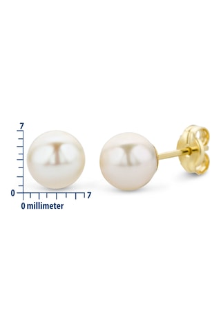 Puces - Or jaune et perles de culture d'eau douce