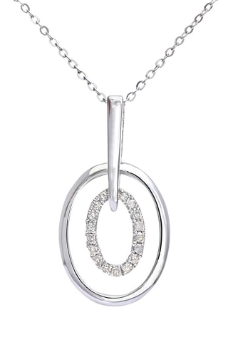 Pendentif - Or blanc et diamants