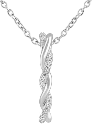 Collier - Or blanc et diamants
