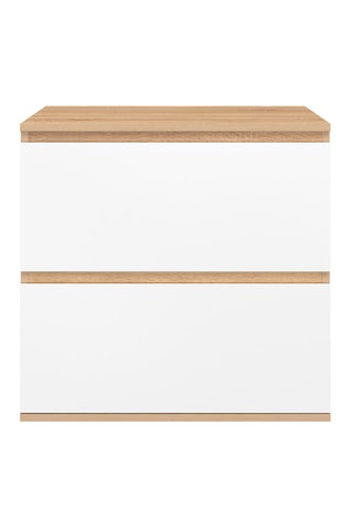 Meuble de salle de bain suspendu 2 tiroirs Tom - 60 x 60 x 45 cm