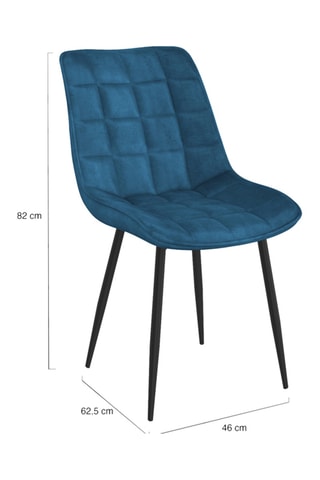 2 chaises en bois Melinda - 46 x 62,5 x 84 cm