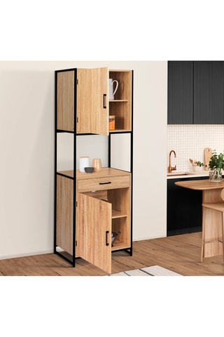 Vaisselier industriel 2 portes Memphis - 60 x 170 x 40 cm