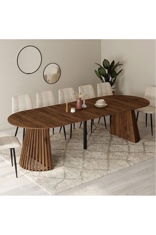 Table à manger extensible Camélia - 110/300 x 110 x 75 cm