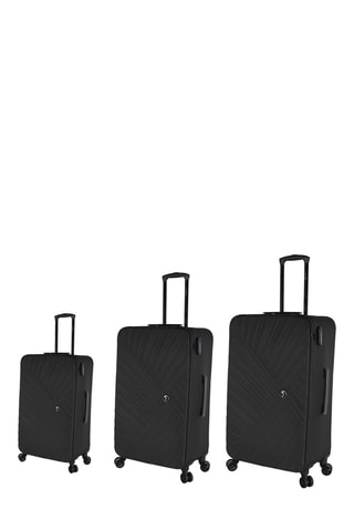 Juego de 3 maletas Disco - 56/66/76 cm  - Negro