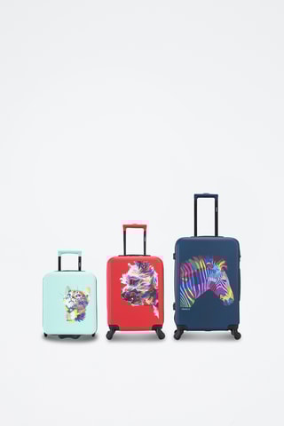Set de 3 valises Lucca Animals - 45/55/65 cm - Multicolore