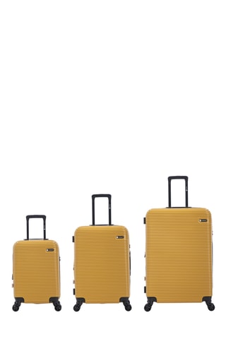 Set de 3 valises Mary (S/M/L) - 55/65/75 cm - Jaune