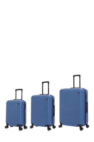 Set de 3 valises Mary (S/M/L) - 55/65/75 cm - Bleu