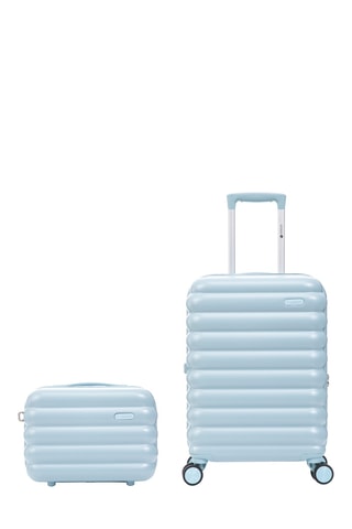 Valise cabine et vanity Cloud - 57/36 cm - Bleu