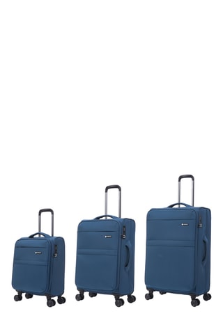 Set de 3 valises Dressing - 55/65/75 cm - Bleu
