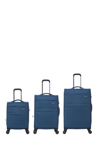 Set de 3 valises Dressing - 55/65/75 cm - Bleu