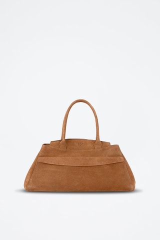 Nubuck Handtas Arrivederci Roma- Bruin