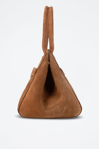 Nubuck Handtas Arrivederci Roma- Bruin