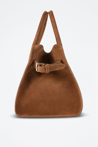 Nubuck Handtas Bon Voyage Mini - Bruin