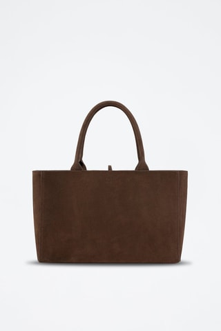 Nubuck Handtas en Clutch Simply Modern - Bruin