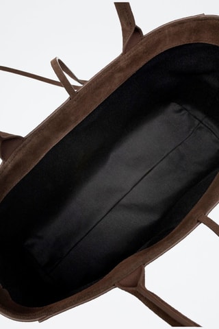 Nubuck Handtas en Clutch Simply Modern - Bruin