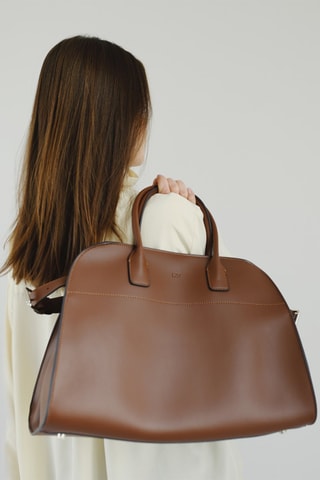 Leren Shopper Bon Voyage - Bruin